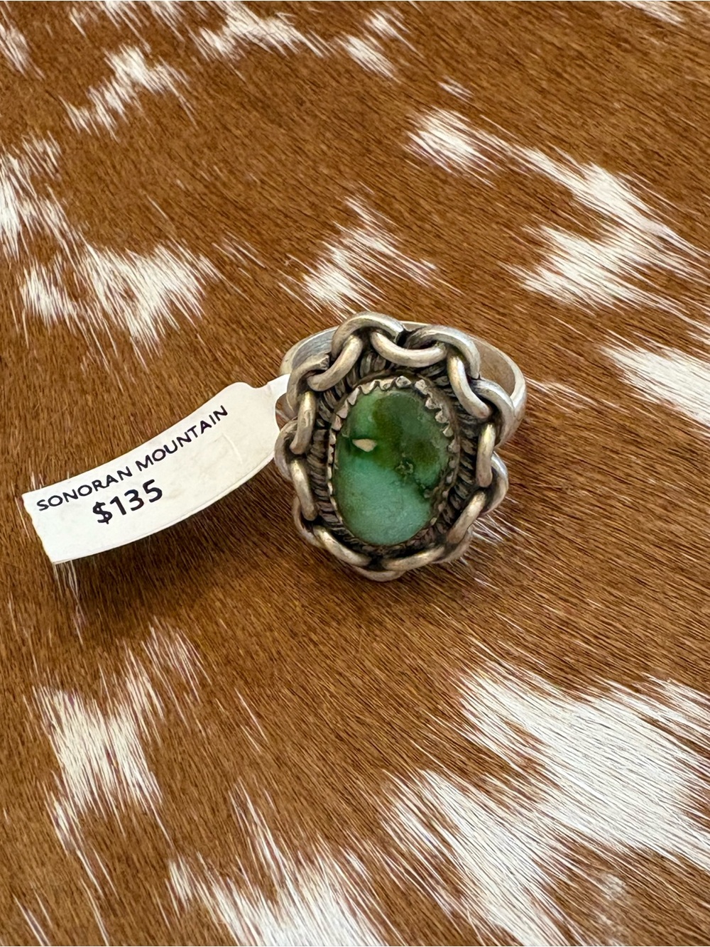 925 Sterling Silver Sonoran Mountain Turquoise Statement Ring - Picture 2 of 4